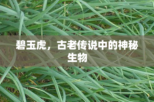 碧玉虎，古老传说中的神秘生物