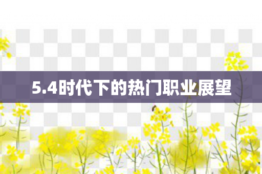 5.4时代下的热门职业展望