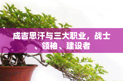 成吉思汗与三大职业，战士、领袖、建设者