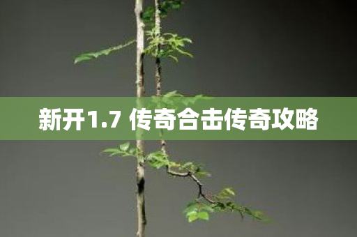 新开1.7 传奇合击传奇攻略