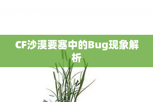 CF沙漠要塞中的Bug现象解析