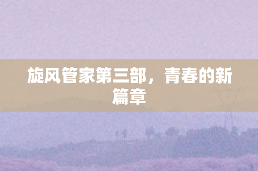 旋风管家第三部，青春的新篇章