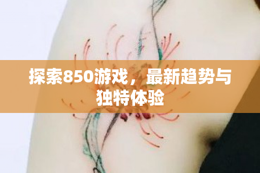 探索850游戏，最新趋势与独特体验