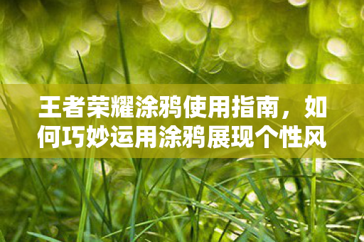 王者荣耀涂鸦使用指南，如何巧妙运用涂鸦展现个性风采