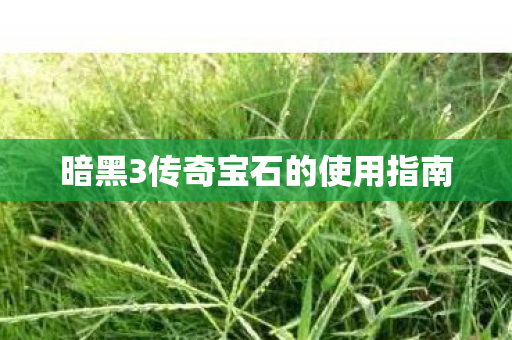 暗黑3传奇宝石的使用指南