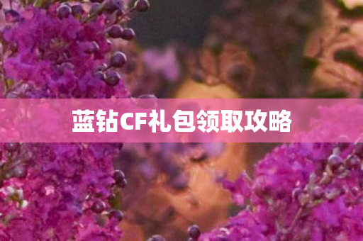 蓝钻CF礼包领取攻略