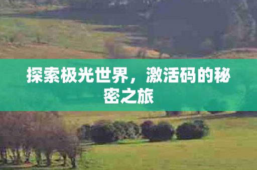 探索极光世界，激活码的秘密之旅