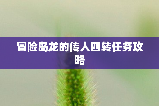 冒险岛龙的传人四转任务攻略