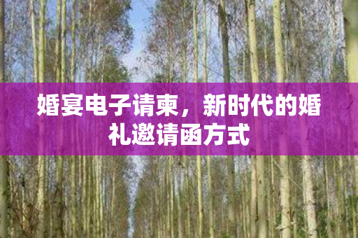 婚宴电子请柬，新时代的婚礼邀请函方式