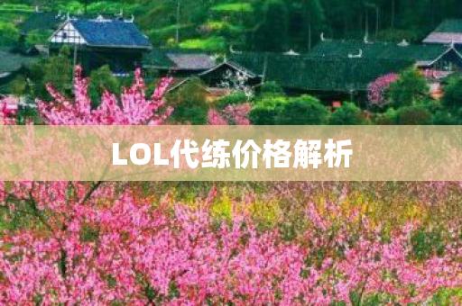 LOL代练价格解析