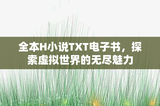 全本H小说TXT电子书，探索虚拟世界的无尽魅力