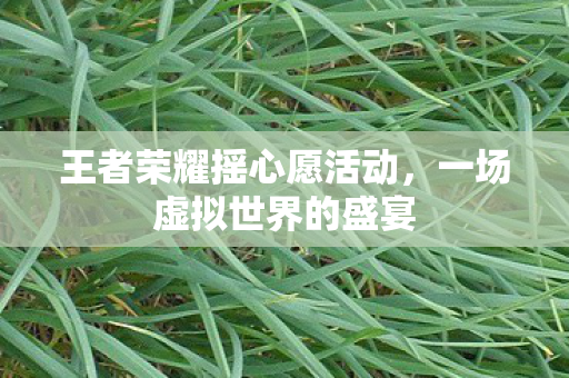 王者荣耀摇心愿活动，一场虚拟世界的盛宴