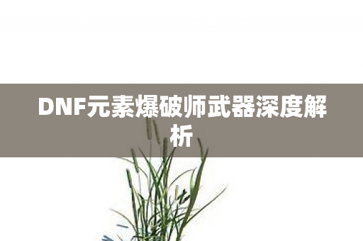 DNF元素爆破师武器深度解析