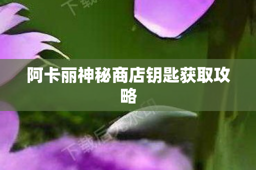 阿卡丽神秘商店钥匙获取攻略