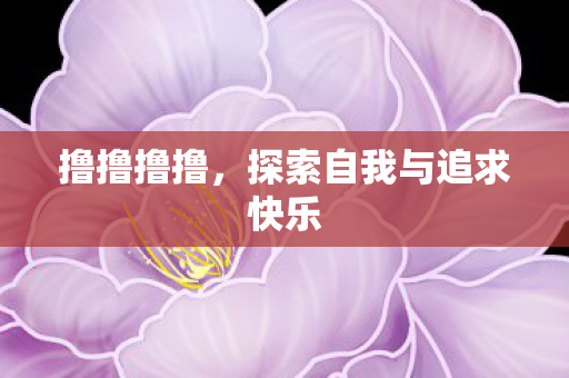 撸撸撸撸，探索自我与追求快乐