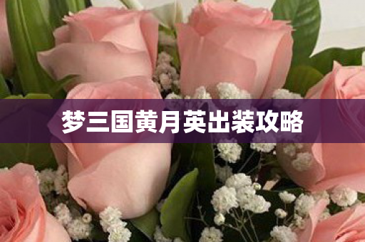 梦三国黄月英出装攻略