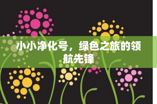 小小净化号，绿色之旅的领航先锋