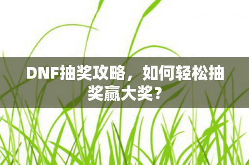 DNF抽奖攻略，如何轻松抽奖赢大奖？