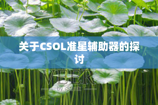 关于CSOL准星辅助器的探讨