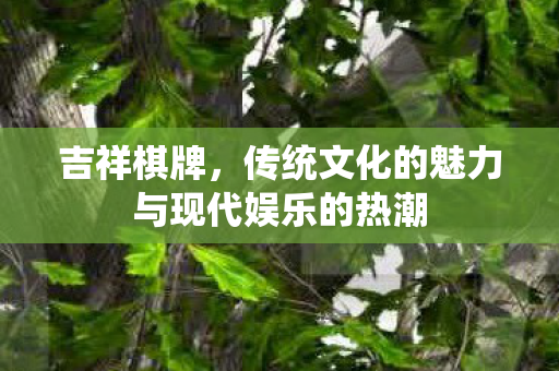 吉祥棋牌，传统文化的魅力与现代娱乐的热潮