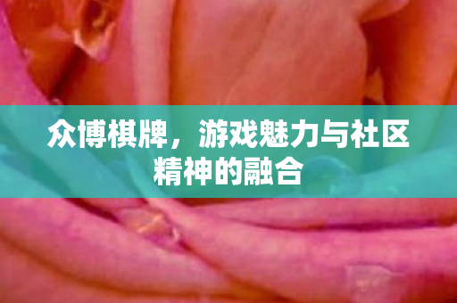 众博棋牌，游戏魅力与社区精神的融合