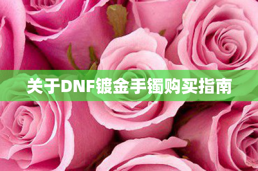 关于DNF镀金手镯购买指南