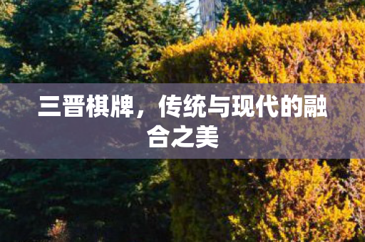 三晋棋牌，传统与现代的融合之美