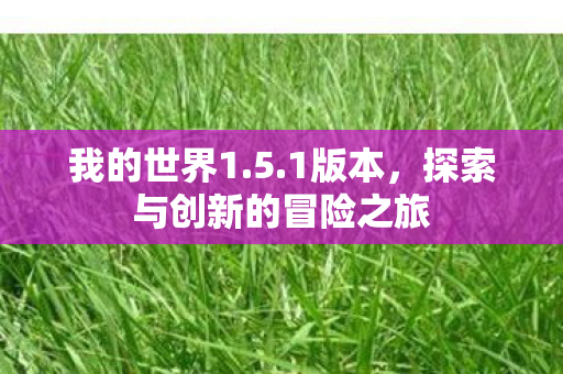 我的世界1.5.1版本，探索与创新的冒险之旅