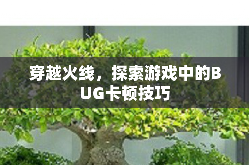 穿越火线，探索游戏中的BUG卡顿技巧