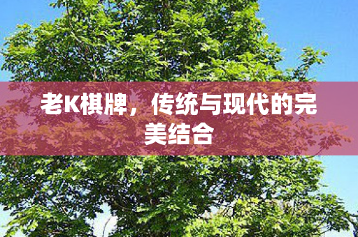 老K棋牌，传统与现代的完美结合