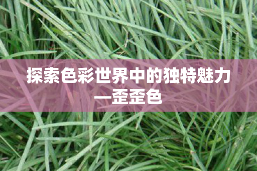 探索色彩世界中的独特魅力—歪歪色