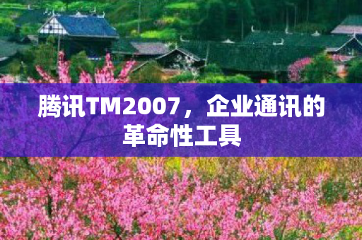 腾讯TM2007，企业通讯的革命性工具