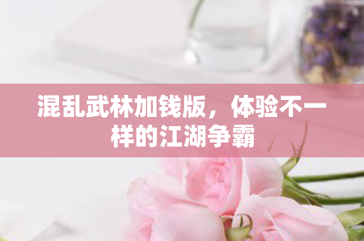 混乱武林加钱版，体验不一样的江湖争霸