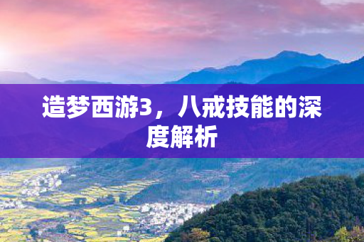 造梦西游3，八戒技能的深度解析