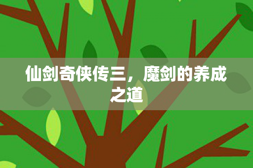 仙剑奇侠传三，魔剑的养成之道