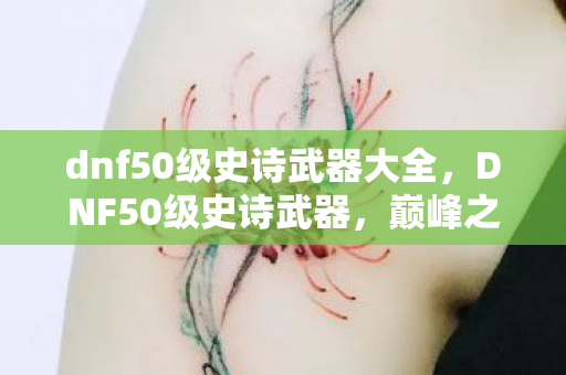 dnf50级史诗武器大全，DNF50级史诗武器，巅峰之选，勇士的荣耀