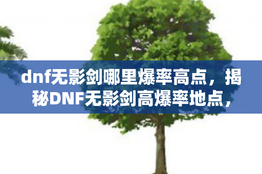 dnf无影剑哪里爆率高点，揭秘DNF无影剑高爆率地点，让你轻松获取神秘武器！