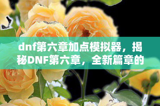 dnf第六章加点模拟器，揭秘DNF第六章，全新篇章的冒险与挑战