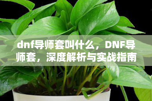 dnf导师套叫什么，DNF导师套，深度解析与实战指南