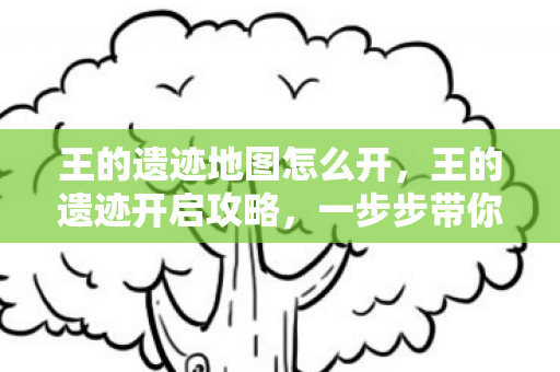 王的遗迹地图怎么开，王的遗迹开启攻略，一步步带你探索神秘之地
