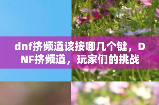 dnf挤频道该按哪几个键，DNF挤频道，玩家们的挑战与应对策略