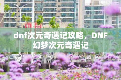 dnf次元奇遇记攻略，DNF幻梦次元奇遇记