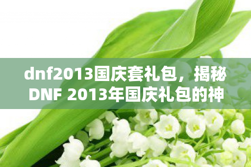 dnf2013国庆套礼包，揭秘DNF 2013年国庆礼包的神秘面纱