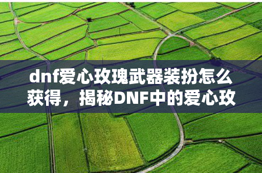 dnf爱心玫瑰武器装扮怎么获得，揭秘DNF中的爱心玫瑰武器装扮，梦幻与实力的完美结合