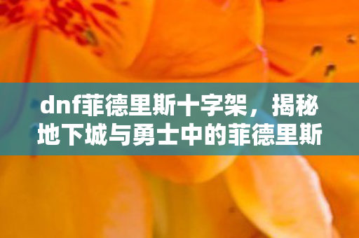 dnf菲德里斯十字架，揭秘地下城与勇士中的菲德里斯—神秘人物深度解析