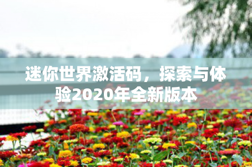 迷你世界激活码，探索与体验2020年全新版本