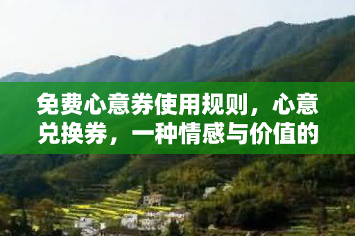 免费心意券使用规则，心意兑换券，一种情感与价值的独特交换方式