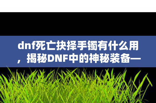 dnf死亡抉择手镯有什么用，揭秘DNF中的神秘装备—死亡抉择手镯