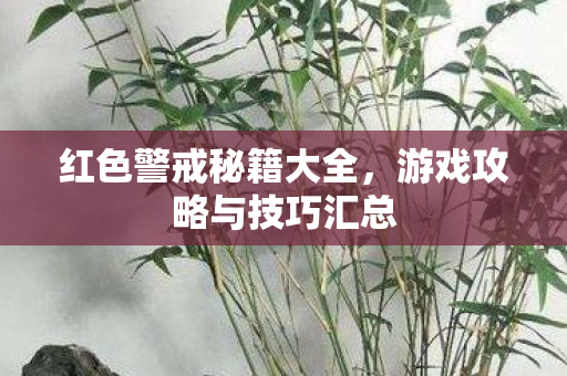 红色警戒秘籍大全，游戏攻略与技巧汇总