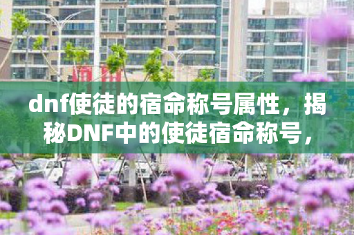 dnf使徒的宿命称号属性，揭秘DNF中的使徒宿命称号，宿命之旅的荣耀与挑战